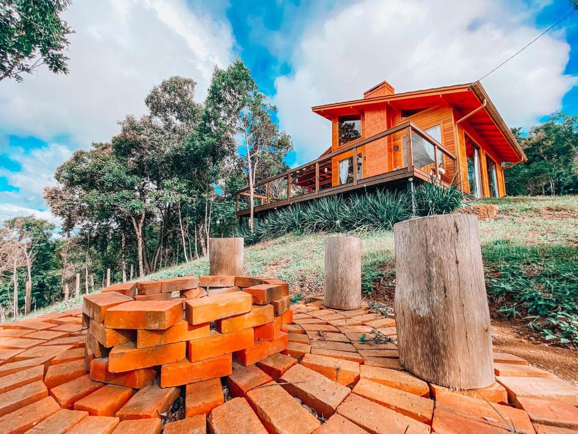 Cabana Romantica Na Serra Com Hidro, Lareira, Lagos E Trilhas Villa Bom Retiro  Exteriör bild